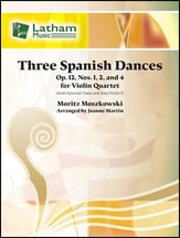 Three Spanish Dances, Op. 12, Nos. 1, 2 and 4 Violin Quartet - opt. piano and easy violin 5 cover